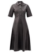 Matchesfashion.com Co - Leather Shirt Dress - Womens - Black