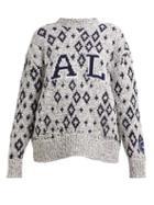 Matchesfashion.com Calvin Klein 205w39nyc - Yale Jacquard Knitted Sweater - Womens - Black Multi