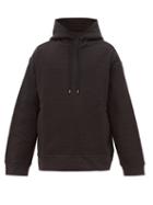 Matchesfashion.com Raey - Seersucker Cotton Blend Hooded Sweatshirt - Mens - Navy