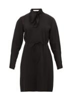Matchesfashion.com See By Chlo - Tie Neck Crepe Dress - Womens - Black