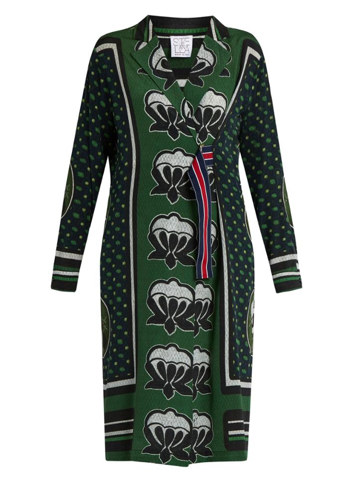 Stella Jean Graphic-print Silk Dress