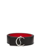 Matchesfashion.com Christian Louboutin - Logo-buckle Leather Belt - Mens - Black