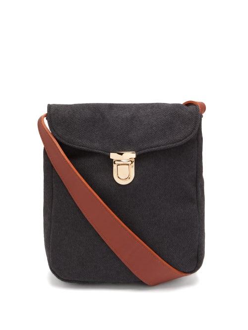 Matchesfashion.com Gabriel For Sach - Zuroncito Leather-trimmed Felt Shoulder Bag - Womens - Black Multi