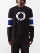 Burberry - Hurley Towelling-logo Wool-blend Sweater - Mens - Black Multi