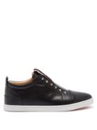Christian Louboutin - F.a.v Fique A Vontade Leather Trainers - Mens - Black