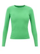 Louisa Ballou - Round-neck Long-sleeved Swim Top - Womens - Green