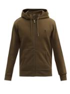 Matchesfashion.com Polo Ralph Lauren - Logo-embroidered Zip-through Hooded Sweatshirt - Mens - Khaki
