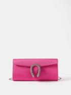 Gucci - Dionysus Grosgrain-satin Clutch Bag - Womens - Fuchsia