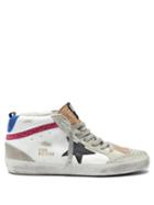 Matchesfashion.com Golden Goose - Mid Star High-top Leather Trainers - Womens - White Multi