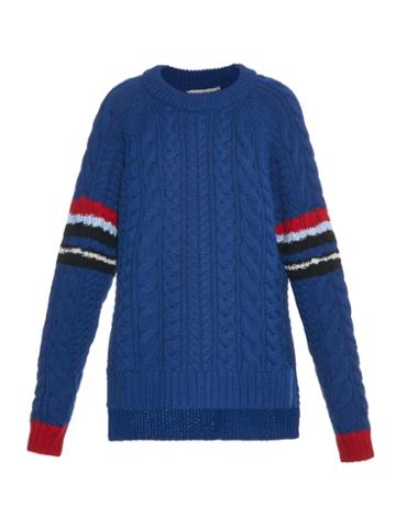 Preen Line Ginny Cable-knit Wool Sweater