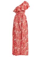 Lisa Marie Fernandez Arden Floral-print Off-shoulder Dress