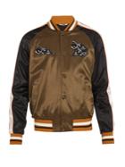 Valentino Panther-appliqu Satin Bomber Jacket