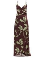 Matchesfashion.com Johanna Ortiz - Given Promise Floral-print Silk Slip Dress - Womens - Brown Multi