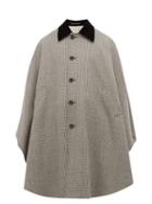 Matchesfashion.com Gucci - Houndstooth Wool Cape - Mens - Black Multi