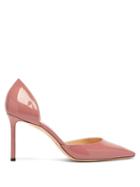 Matchesfashion.com Jimmy Choo - Esther 85 Crocodile Effect Leather D'orsay Pumps - Womens - Pink