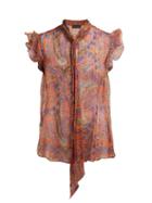 Matchesfashion.com Etro - Penrose Paisley Print Silk Blouse - Womens - Pink Multi