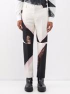 Alexander Mcqueen - Double Diamond Straight-leg Suit Trousers - Mens - Black Multi