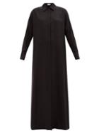 Raey - Long-sleeved Maxi Shirt Dress - Womens - Black