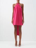 Raquel Diniz - Lila Halterneck Crepe Mini Dress - Womens - Pink