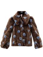 Shrimps - Casper Floral Faux-fur Jacket - Womens - Brown Multi