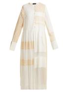Matchesfashion.com Joseph - Odette Patchwork Broderie Anglaise Dress - Womens - Cream Multi
