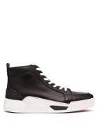 Christian Louboutin Rankick Rubber-panelled High-top Leather Trainers