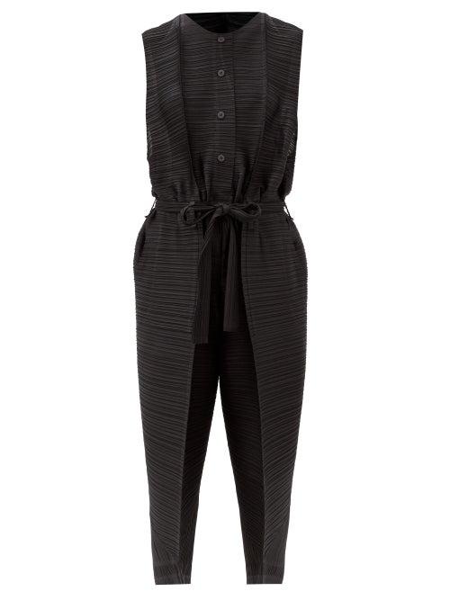Matchesfashion.com Pleats Please Issey Miyake - Thicker Bounce Technical-pleated Jumpsuit - Womens - Black