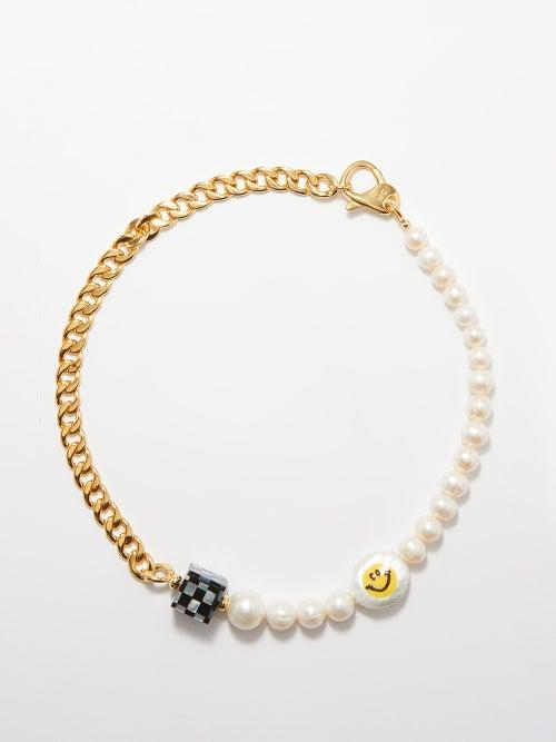 Joolz By Martha Calvo - Take A Chance Pearl & 14kt Gold-plated Necklace - Womens - Multi