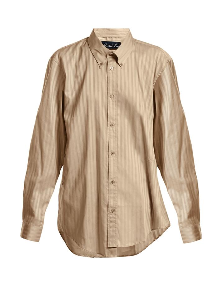 Martine Rose Oversized Tonal-striped Shirt
