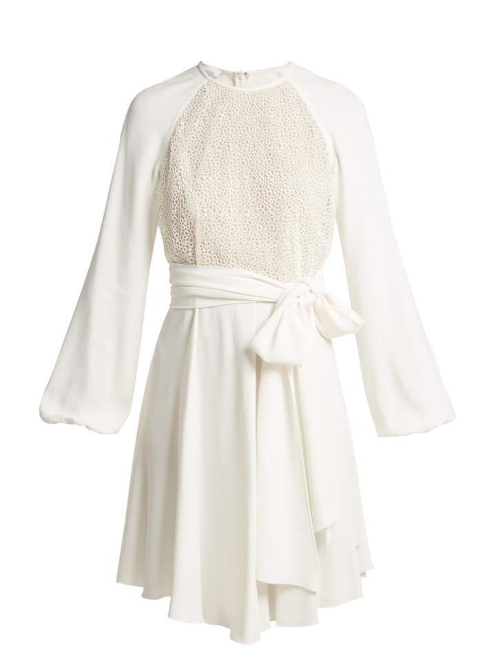Giambattista Valli Pois Lace And Crepe Mini Dress