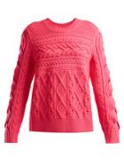 Burberry Aran Wool And Cashmere-blend Sweater