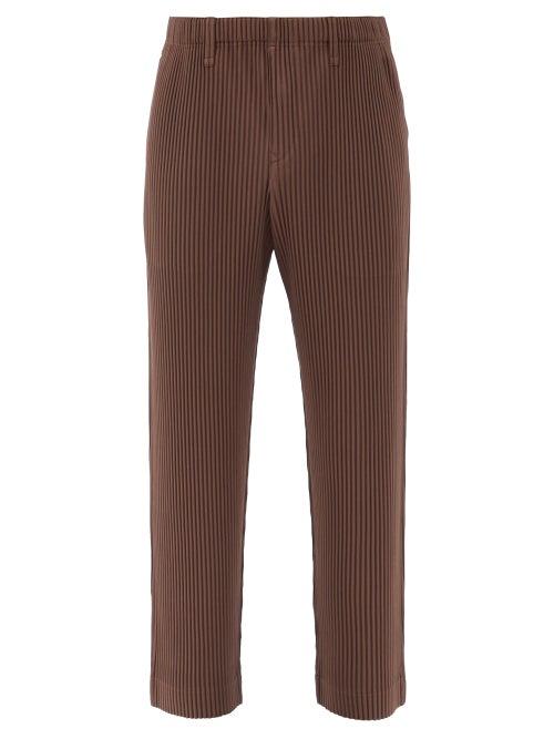 Matchesfashion.com Homme Pliss Issey Miyake - Technical-pleated Trousers - Mens - Brown