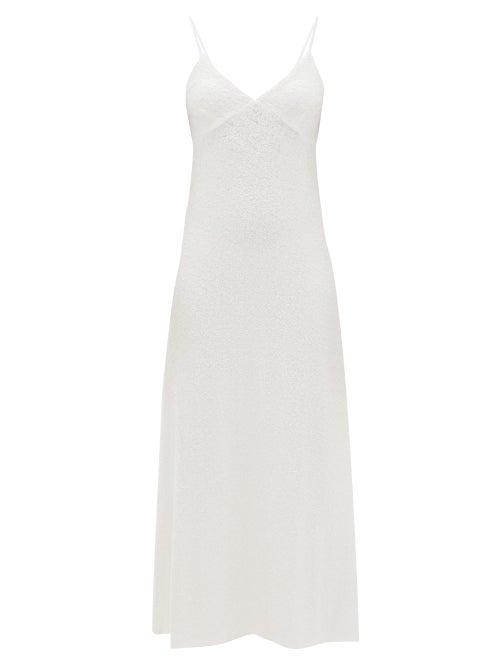 Matchesfashion.com Norma Kamali - Sequinned Jersey Dress - Womens - White
