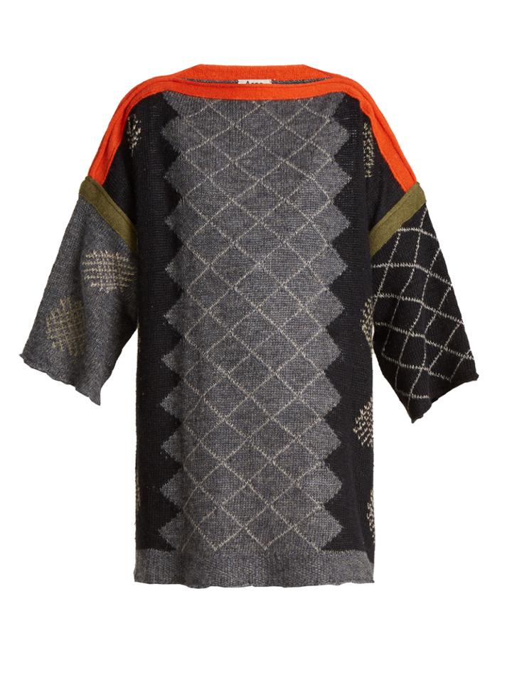 Acne Studios Raakel Argyle-intarsia Linen-blend Sweater