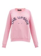 Matchesfashion.com The Upside - Bondi Logo-print Cotton Sweatshirt - Womens - Dusty Pink