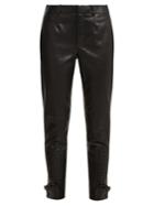 Saint Laurent Lace-up Leather Trousers