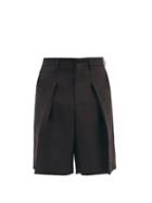 Matchesfashion.com Ami - Pleated Crepe Shorts - Mens - Black