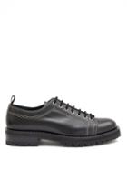 Matchesfashion.com Ami - Topstitched Leather Derby Shoes - Mens - Black