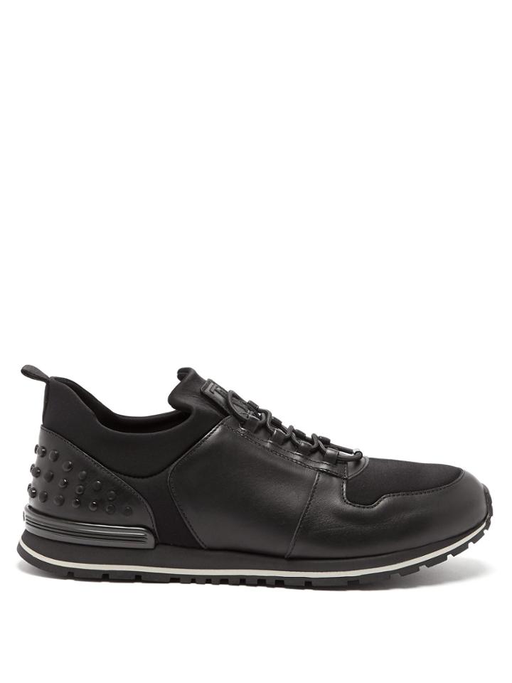 Tod's Low-top Leather And Neoprene Trainers