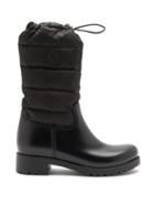 Matchesfashion.com Moncler - Ginette Logo-patch Quilted-shell And Pvc Boots - Womens - Black