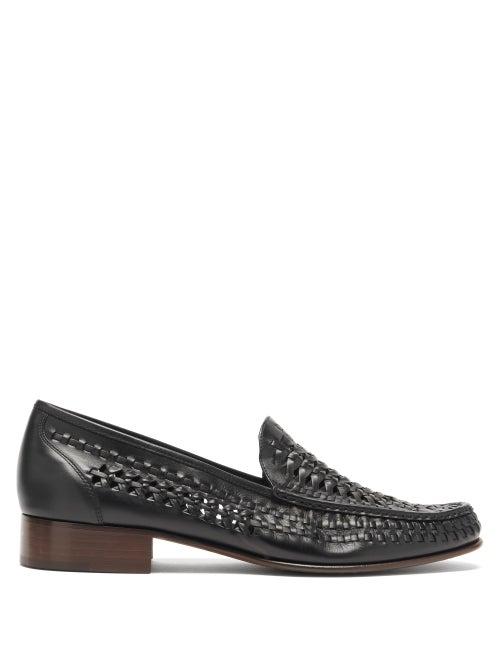 Matchesfashion.com Saint Laurent - Swann Moccasin Leather Loafers - Mens - Black