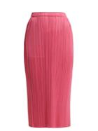 Matchesfashion.com Pleats Please Issey Miyake - High Waisted Pleated Skirt - Womens - Pink