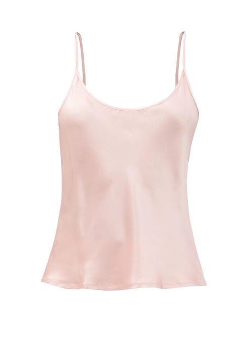 Ladies Lingerie La Perla - Scoop-neck Silk-charmeuse Cami Top - Womens - Light Pink