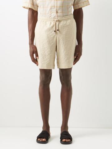 Smr Days - Hiri Checked Organic-cotton Shorts - Mens - Tan