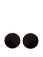 Matchesfashion.com Jil Sander - Circlular Onyx Stud Earrings - Womens - Black