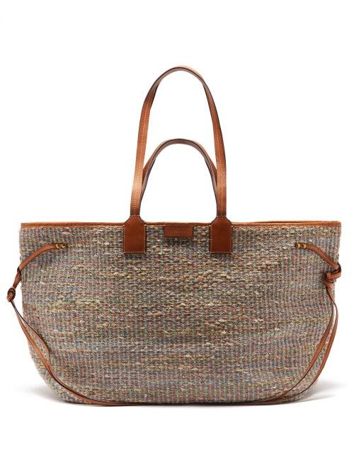 Matchesfashion.com Isabel Marant - Wydra Raffia-woven Tote Bag - Womens - Blue Multi