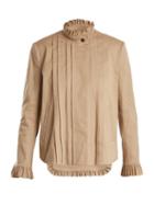 Matchesfashion.com Preen Line - Jessie Frill Trimmed Stretch Cotton Jacket - Womens - Camel