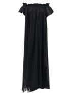 Matchesfashion.com Loup Charmant - Hydra Off-the-shoulder Organic-cotton Maxi Dress - Womens - Black