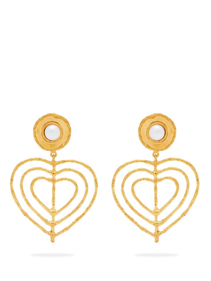 Sylvia Toledano Valentine Heart Clip-on Earrings