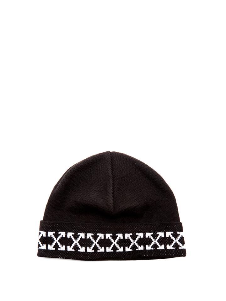 Off-white Arrows-intarsia Beanie Hat